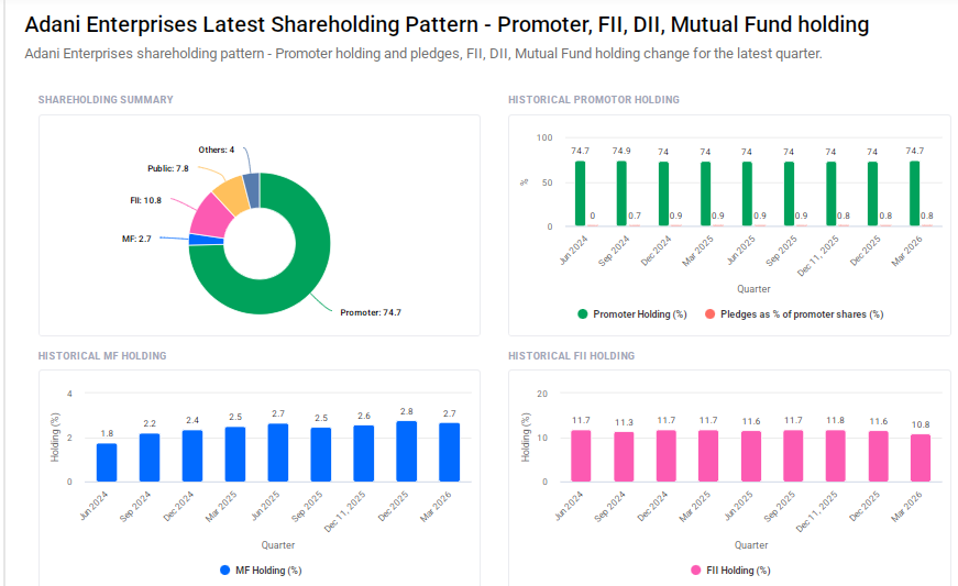Adani Enterprises Shareholding Pattern