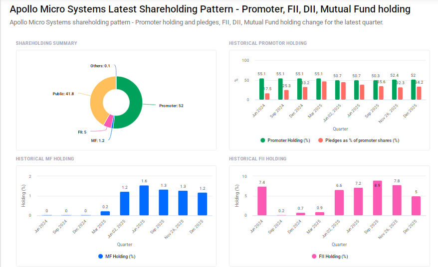 Apollo Micro Systems Shareholding Pattern