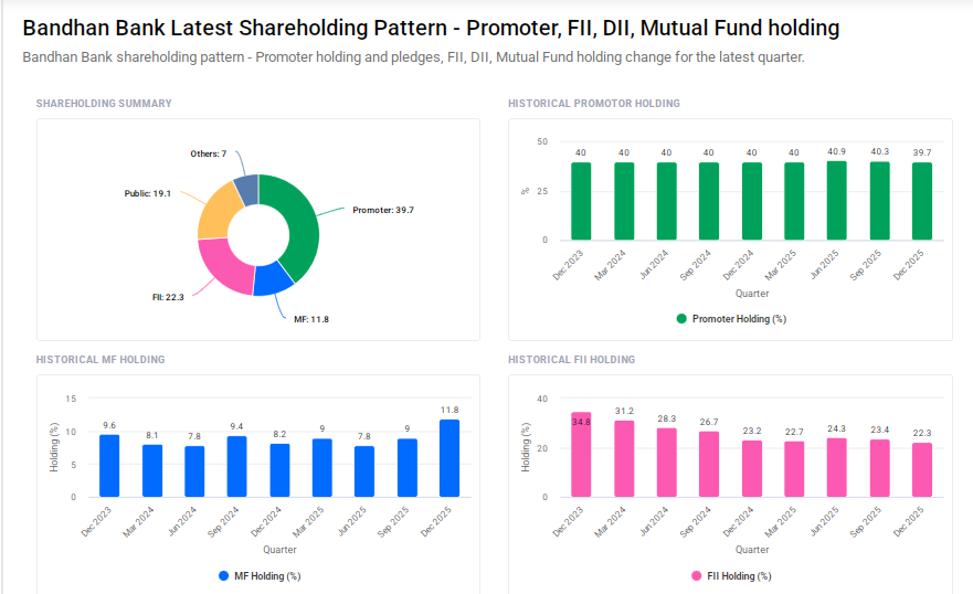 Bandhan Bank Shareholding Pattern