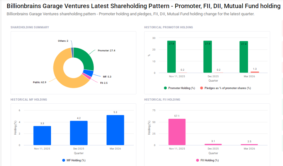 Groww Shareholding Pattern