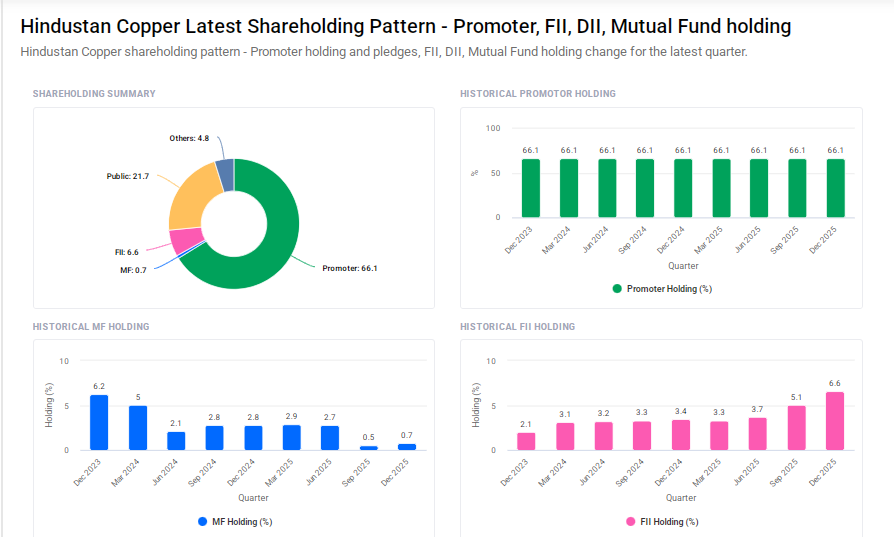 Hindustan Copper Shareholding Pattern