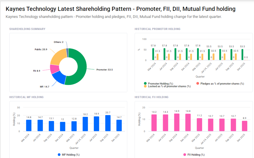 Kaynes Technology Shareholding Pattern