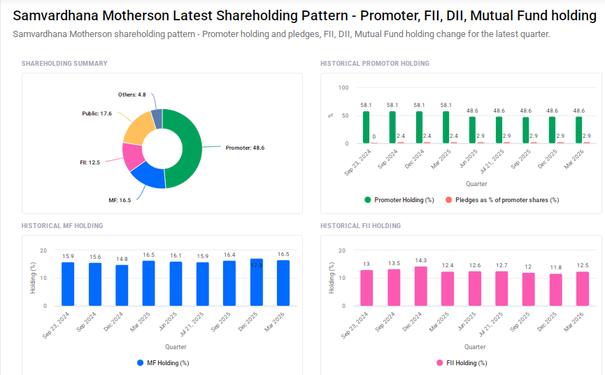 MOTHERSON Shareholding Pattern