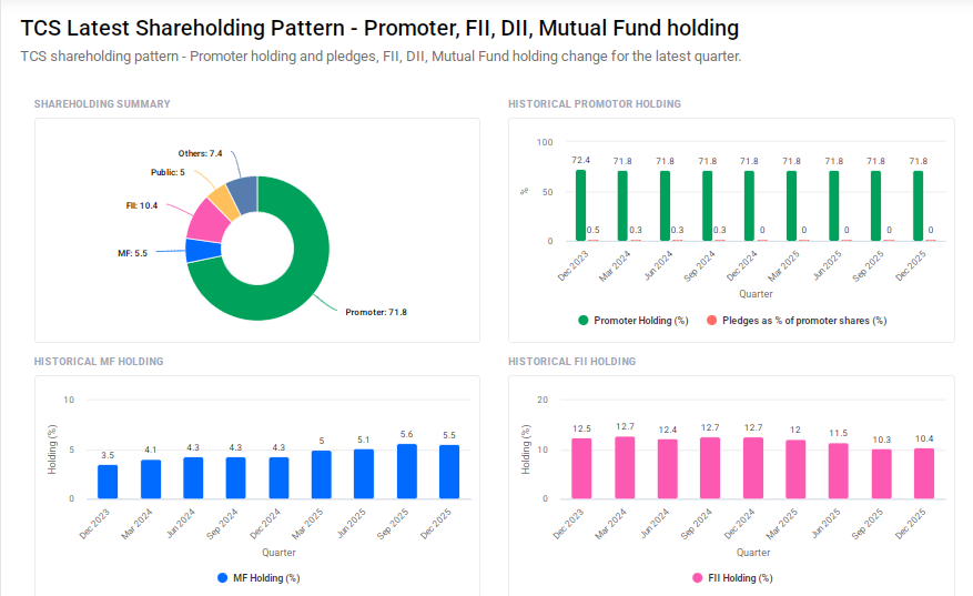 TCS Shareholding Pattern