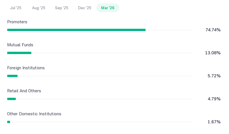 Aditya Infotech Shareholding Pattern