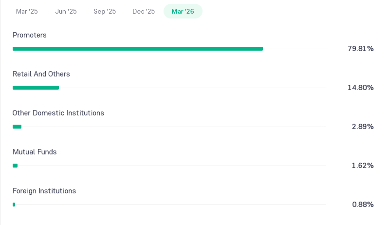 Blue Jet Healthcare Shareholding Pattern