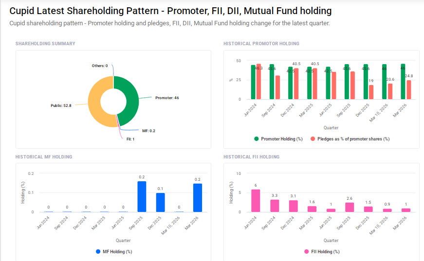 Cupid Shareholding Pattern