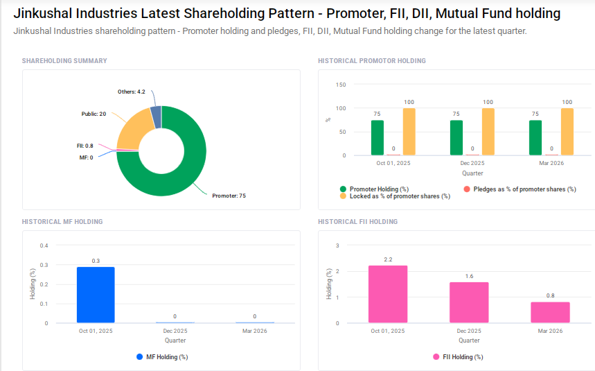 Jinkushal Industries Shareholding Pattern